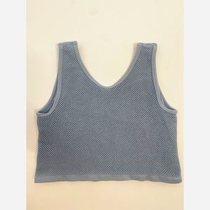 Aerie Women's Blue Seamless Mesh Cutout Sports Bra Bralette Sz Medium